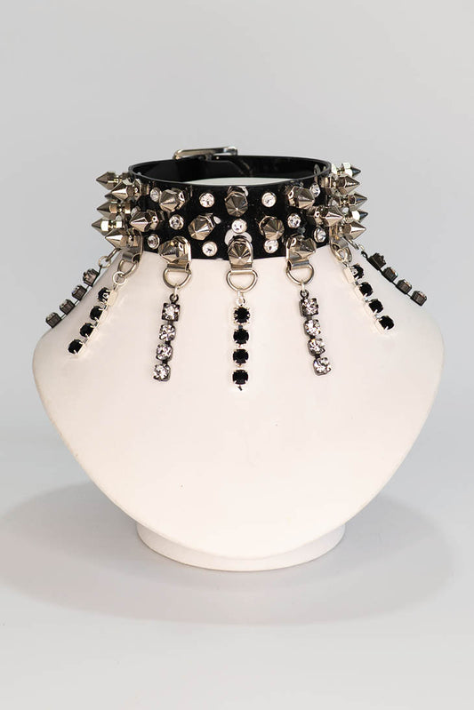 Studs and Diamonds Chain Choker