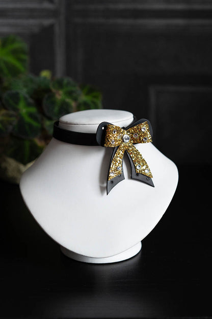 Bow Choker in Gold