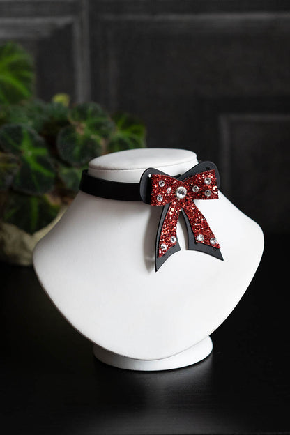 Bow Choker in Red
