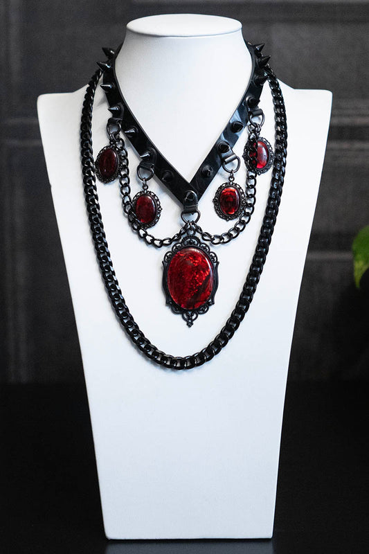 Baroque Red Abalone Pendant Necklace