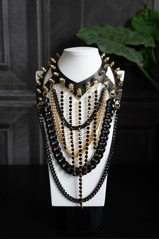 Majestic Necklace - Black and Gold