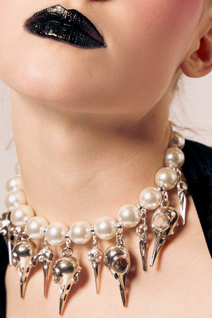 Birds and Pearls Necklace