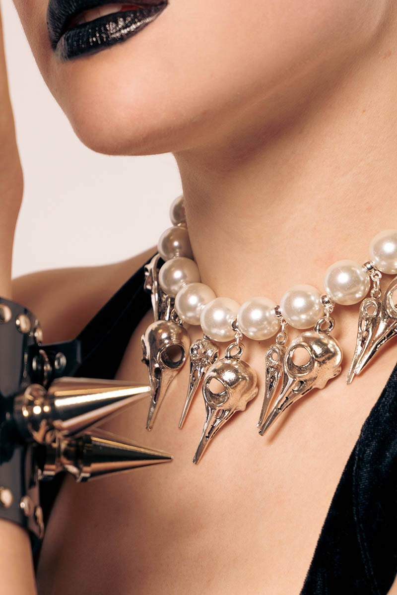 Birds and Pearls Necklace