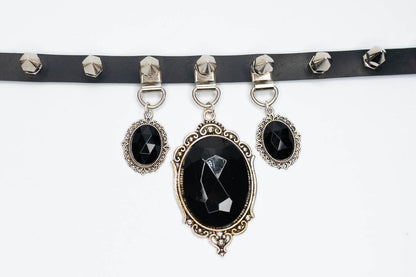 Triple Baroque Crystal Pendant Choker