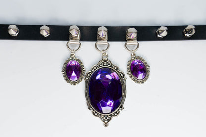 Triple Baroque Crystal Pendant Choker