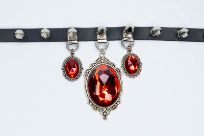 Triple Baroque Crystal Pendant Choker