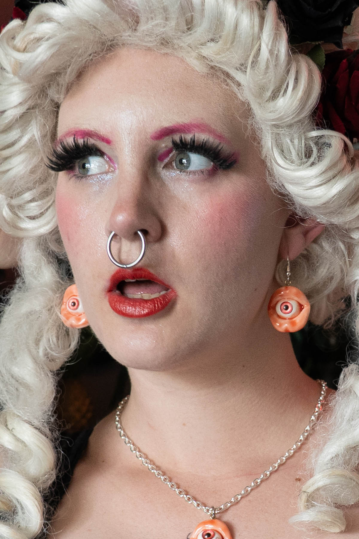 Lip Eyeball Earrings