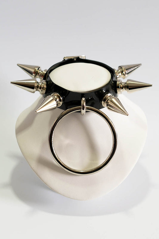 Giant Spikes Choker with Ring
