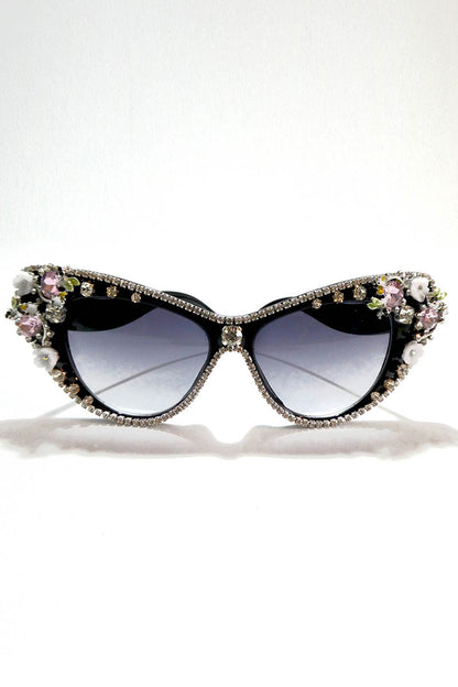 Diamante Flower Sunglasses
