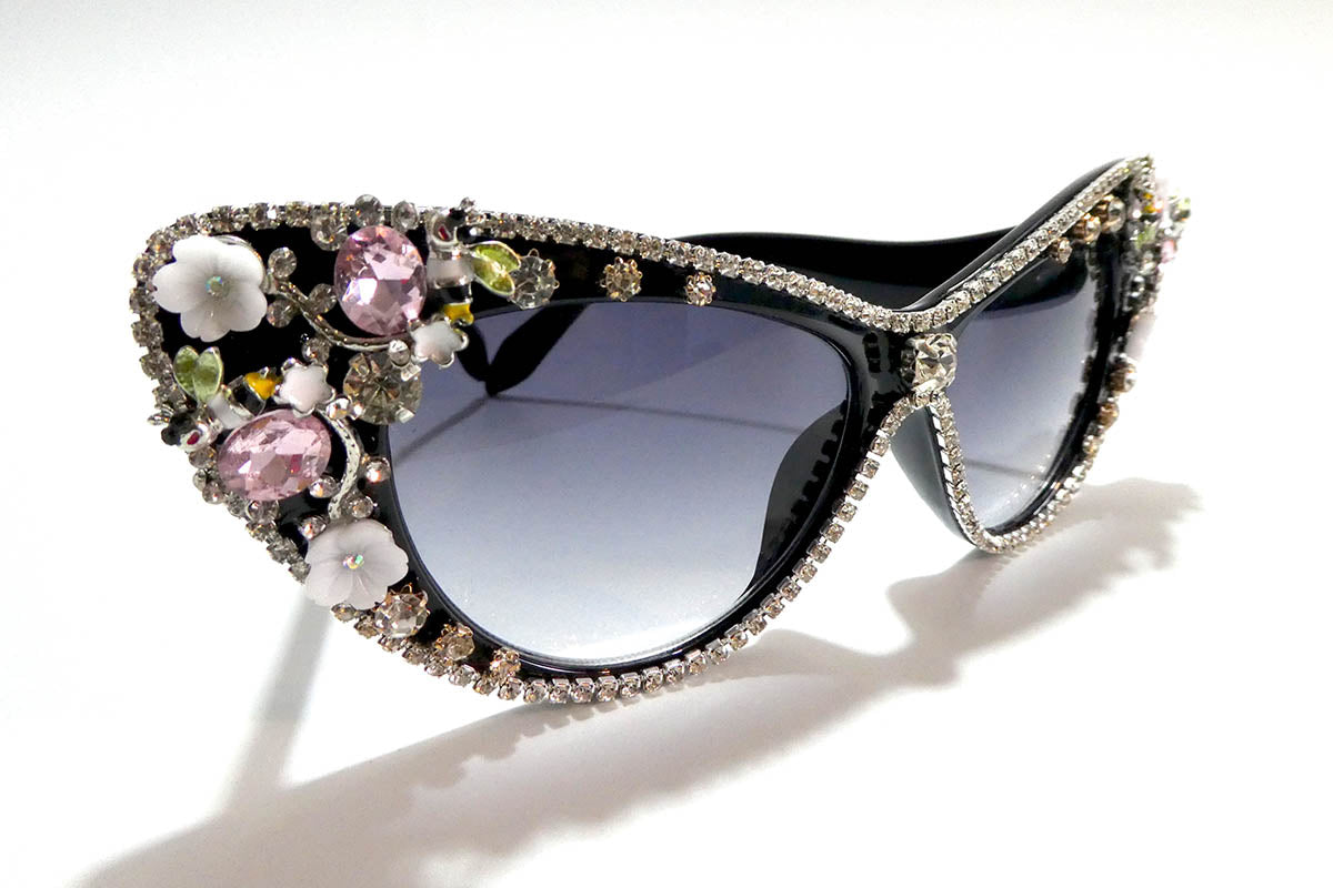 Diamante Flower Sunglasses