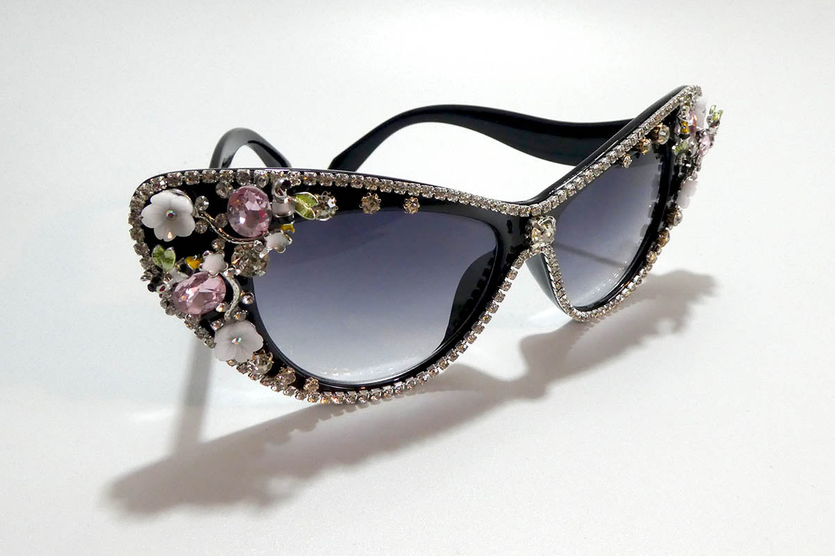 Diamante Flower Sunglasses