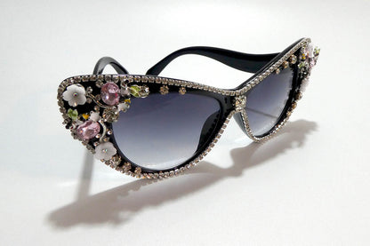 Diamante Flower Sunglasses