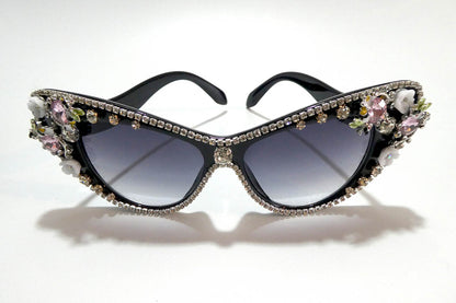 Diamante Flower Sunglasses