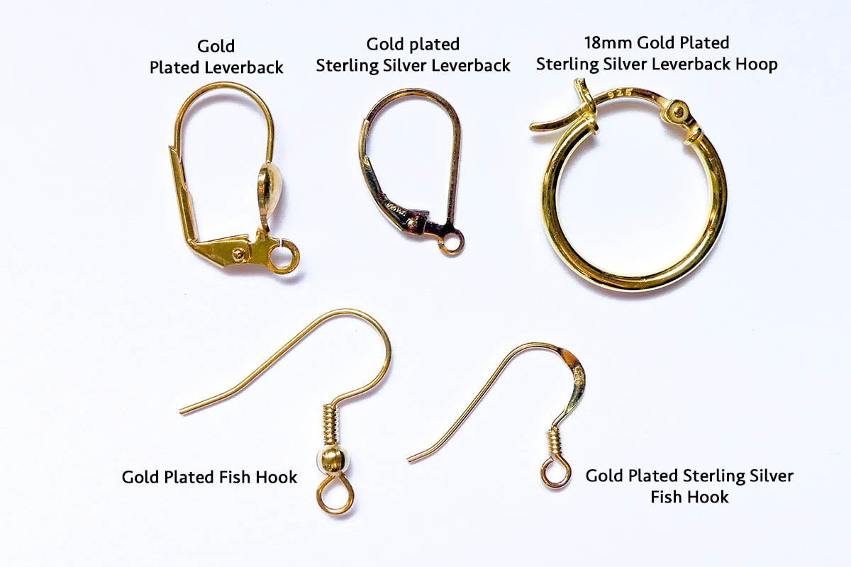 Large Antler Earrings in Gold