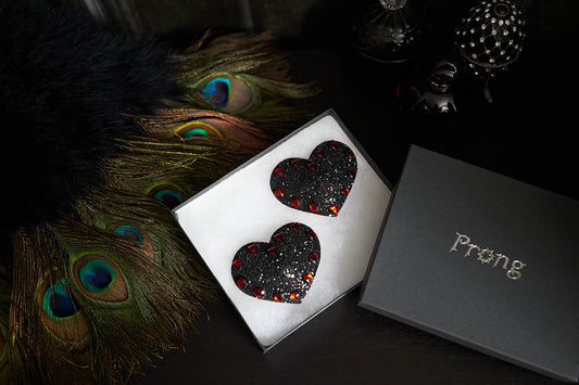Heart Nipple Covers w/ Crystal Heart Edge