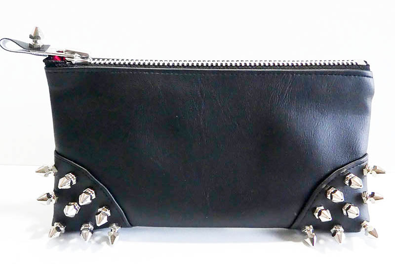Make up bag w/ spikes in PU Leather