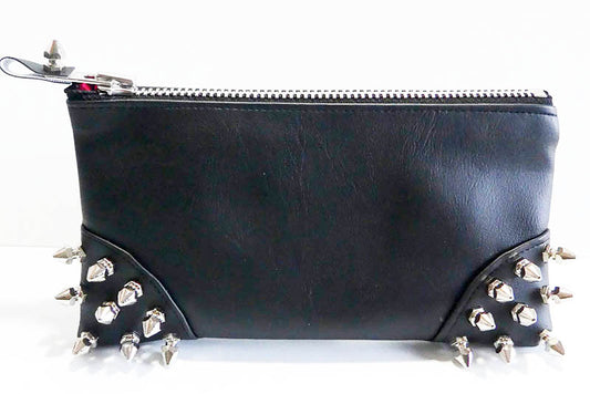 Make up bag w/ spikes in PU Leather