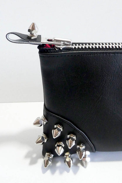 Make up bag w/ spikes in PU Leather