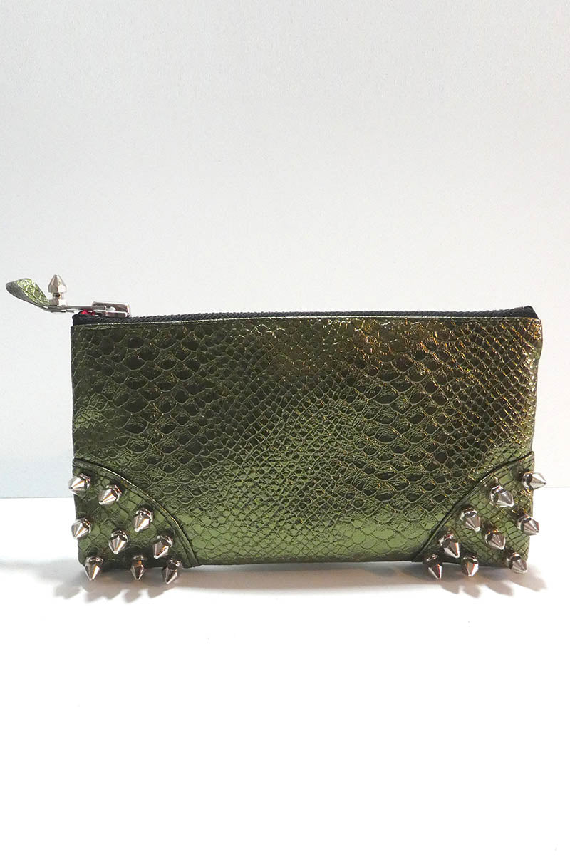 Make up bag w/ spikes in PU Leather