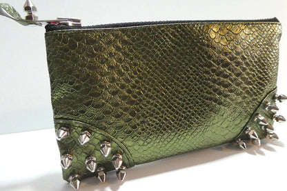 Make up bag w/ spikes in PU Leather