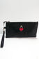 Clutch bag w/ padlock in Glitter
