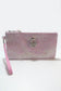 Clutch bag w/ padlock in Glitter