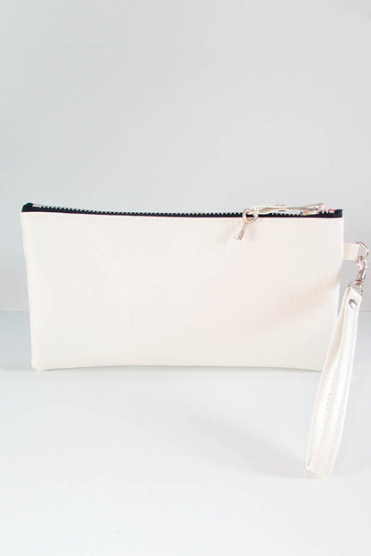 Clutch bag w/ padlock in Leatherette