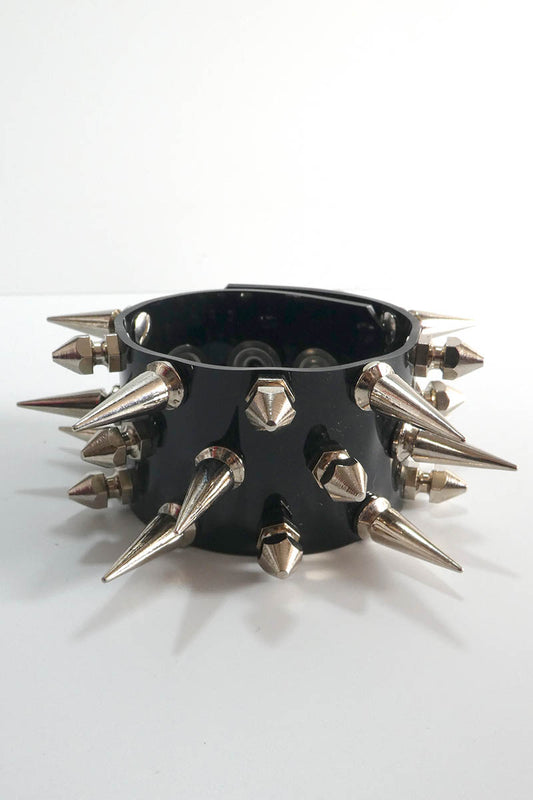 Cuff with Multi Spikes Silver