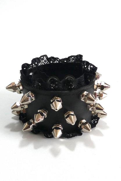 Scattered Spike Bangle w/ Lace
