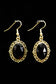 Baroque Crystal Earrings in Gold