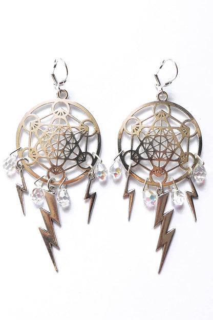 Metatron and Lightning Bolts in Silver