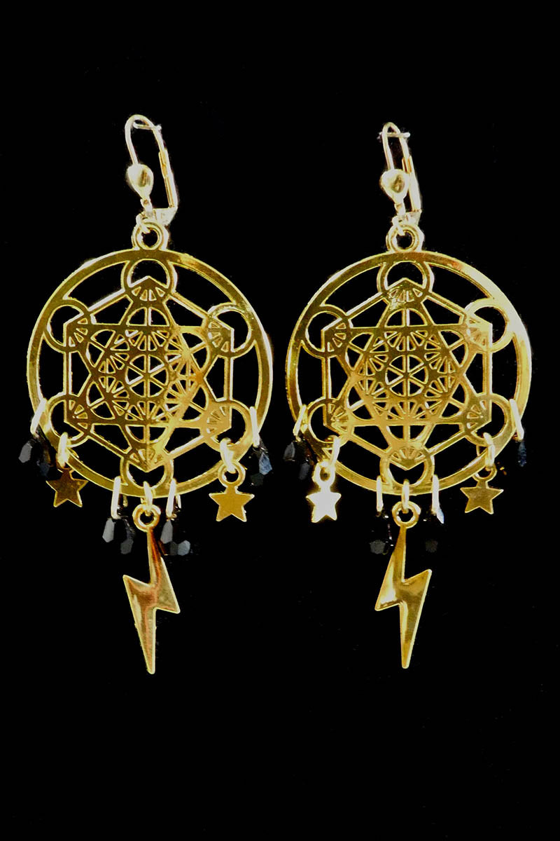 Metatron and Lightning Bolts in Gold