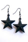Black Star Earrings Small