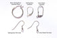 Large Antler Earrings in Silver