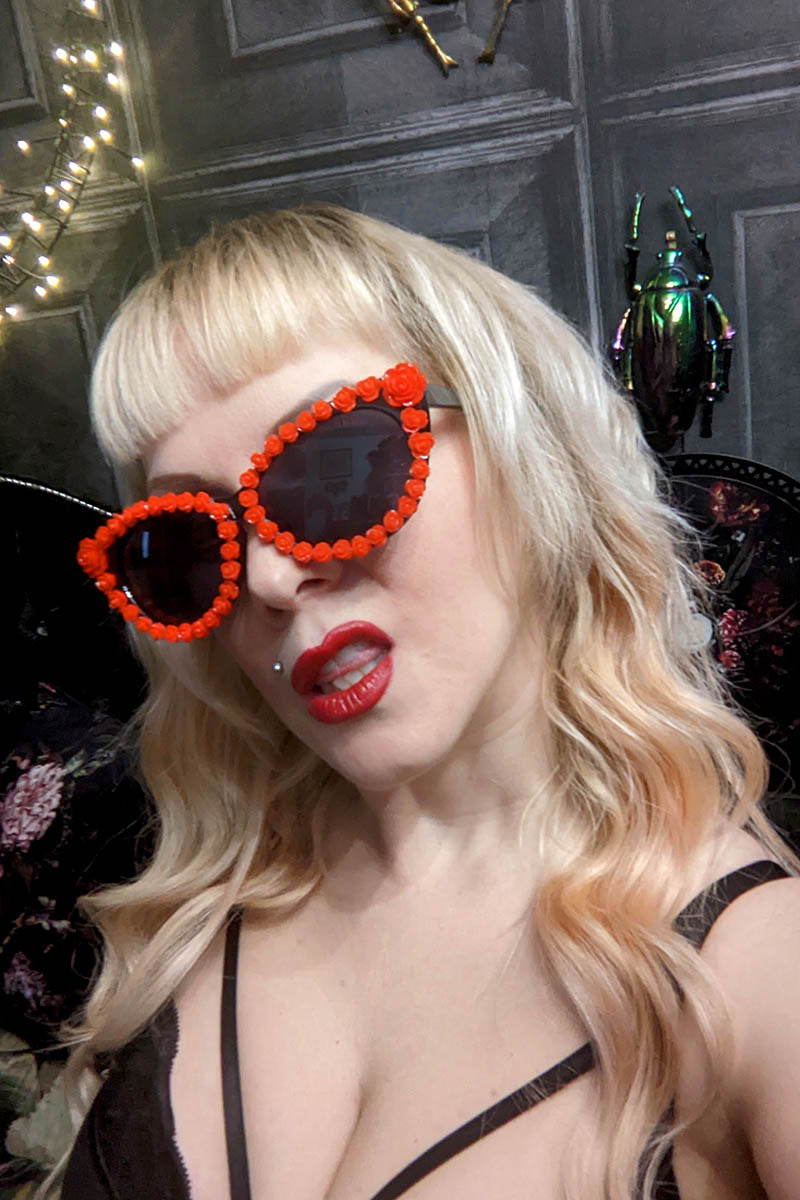Red Flower Sunglasses